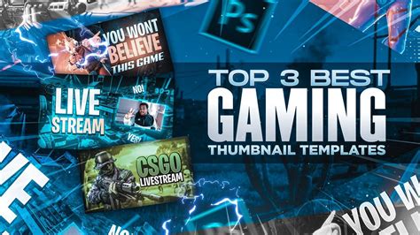 Best YouTube Gaming Thumbnail Templates .